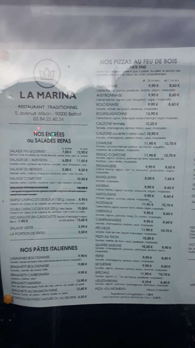 Menu La Marina - Restaurant Et Pizzeria-4